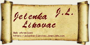 Jelenka Lipovac vizit kartica